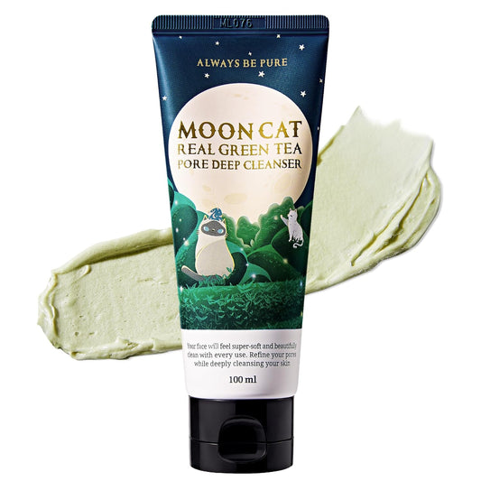 [Always Be Pure]Moon Cat Real Green Tea Pore Deep Cleanser, K-Beauty, Skin Care