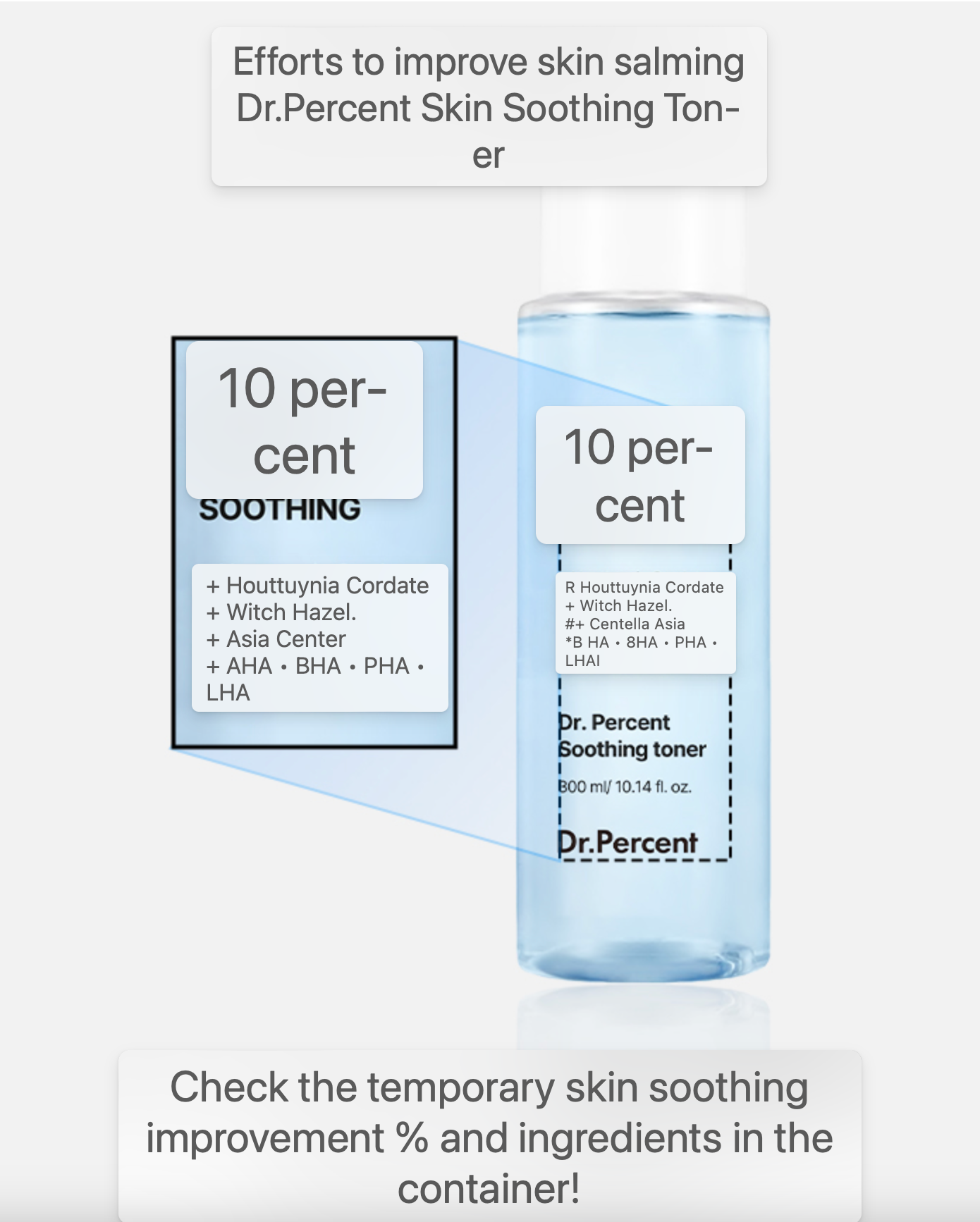 [Dr.Percent] 10% Skin soothing Toner, Cold toner, Korean skincare